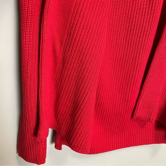 Brax Vibrant Red Cable Knit Women's Cardigan Size 40 or Large - Picture 6 of 14